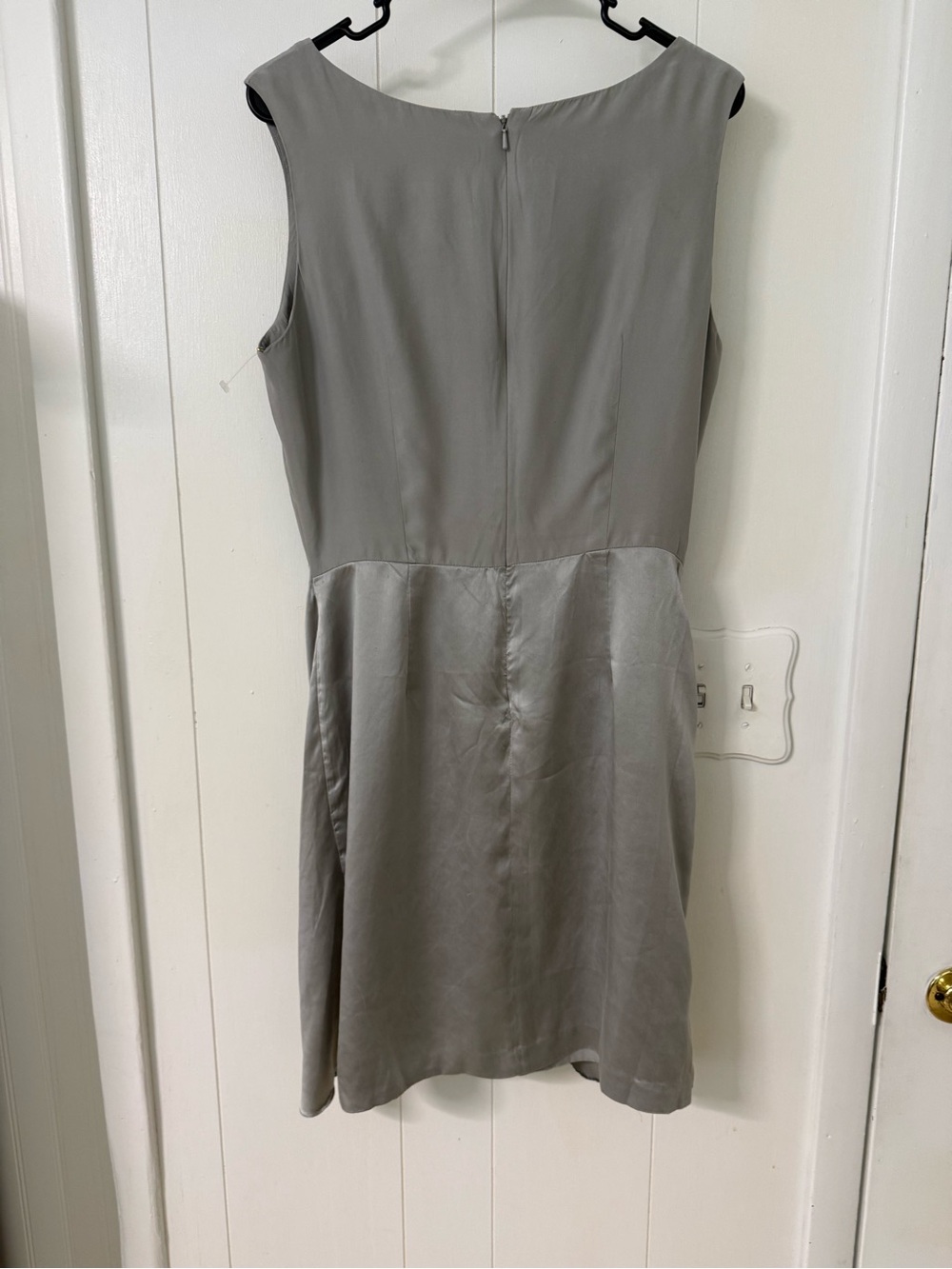 Saks Fifth Avenue Silver Sleeveless Asymmetrical Hem Dress - Picture 6 of 6